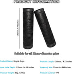 Bicycle handlebar grips - 90 mm long - suitable for bicycles, mountain bikes, beach cruisers, scooters, and folding bikes - soft, comfortable, and non-slip.