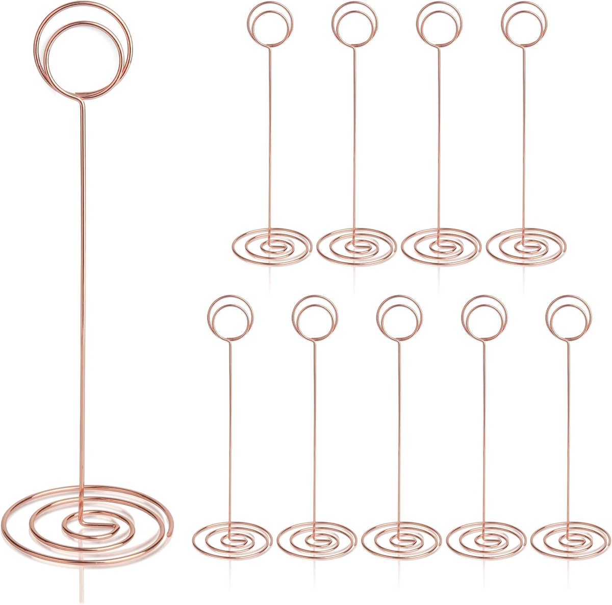 Table number holders 10-piece – 8.75 inch, rose gold, for parties/restaurants