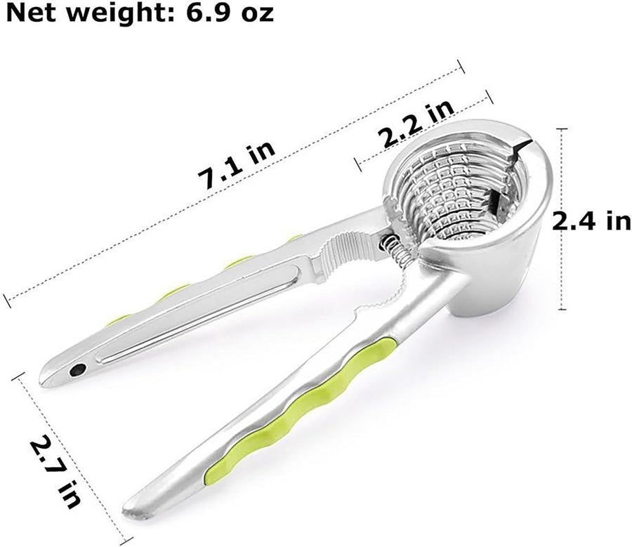 Nutcracker - with non-slip silicone handle - suitable for walnuts, almonds, hazelnuts, and pistachios