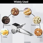Rotary cheese grater - Stainless steel cheese cutter - Slicer - Grater - With 3 roller blades - Handy design - Suitable for kitchens