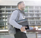 Project Folder - A4 - Foldable File Folder with Tabs - 13 Compartments - Storage Folder/Sorting Folder - Compartment Folder - Durable Plastic Document Folder - Writing Folder with Zipper - Conference Folder - Work Folder - Document Folder - Black - Portab