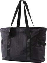 Women's Handbags - Women's Shopper Bag with Zipper - Large Shoulder Bag / Women's Handbag - School Bag - Shoulder Bag - Laptop Bag - Women's Bag - Handbag - Shopper - Weekend Bag - Shopping Bag - Beach Bag - Yoga / Fitness / Travel - Black