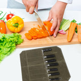 Chef Tools Protector - Roll Case Knife Folder - Cookware - Chef's Fashion - Knife Folder - Knife Bag - Storage Bag - Knife Set Storage Bag - Knife Case for 12 Knives - Kitchen Set - Chef Knife Roll Bag - Portable Knife Bag - Knives Not Included! - Side View