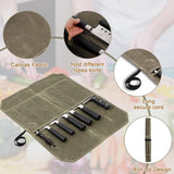 Chef Tools Protector - Roll Case Knife Folder - Cookware - Chef's Fashion - Knife Folder - Knife Bag - Storage Bag - Knife Set Storage Bag - Knife Case for 12 Knives - Kitchen Set - Chef Knife Roll Bag - Portable Knife Bag - Knives Not Included! - Top-Down View