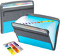 Project Folder - A4 - Foldable File Folder with Tabs - 13 Compartments - Storage Folder/Sorting Folder - Compartment Folder - Durable Plastic Document Folder - Writing Folder with Zipper - Conference Folder - Work Folder - Document Folder - Blue - Portabl