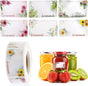 500 Pieces Jam Labels - Self-Adhesive Label - Flower Rectangular Jar Sticker Labels - For Freezer and Refrigerator - Labels - For Containers - Shelf Life Stickers - Shelf Life Labels - Freezer Containers - Refrigerator - Freezer - Writable