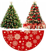 Christmas tree skirt - Christmas tree rug - Christmas rug - Tree blanket - Christmas tree rugs - 90 cm - Christmas tree decoration - Christmas tree rug for under the Christmas tree - Christmas - For Christmas decorations for the holidays - Front View