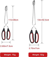 BBQ Tongs - Set of 2 - Barbecue Tongs - Meat Tongs - Grill Tongs - Kitchen Tongs - Meat Tweezers - Serving Tongs - Kitchen Tweezers - Scissor Tongs - Bread Tongs - Charcoal Tongs - Barbecue Accessory - Kitchen Utensils - Comfortable Grip - Durable - Dishw - 45-Degree Angle