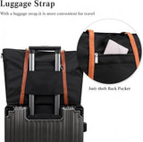 Women's Handbags - Women's Shopper Bag with Zipper - Shoulder Bag - School Bag - Handbag - Shopper - Grocery Bag - Laptop Bag - Weekend Bag - Beach Bag - Tote Bag - Work Bag - Detachable Shoulder Strap - Suitable for a 15.6 Inch Laptop - Gift - Black