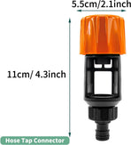 Garden Hose Coupling - 2 Pieces - Universal Kitchen / Bathroom Faucet to Garden Hose Adapter - ABS - Suitable for Hoses - Universal Water Thief - Garden - Orange - Sturdy & Durable