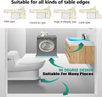Water stopper - Water barrier - Anti-water strip - Water-repellent strips for countertops - Self-adhesive - Threshold strip - 200cm - Leakage - Sanitary - Kitchen, Bathroom - Grey