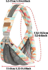 Baby Carrier - Ergonomic Baby Carrier - Front Carrier - Baby From Birth To 3 Years - Hip Carrier - Baby Carrier - Baby Carrier - Baby and Toddler Hip Seat - Comfortable & Fast - Breathable - Adjustable - For Front, Hip and Back - Colorful - Front View