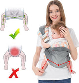 Baby Carrier - Ergonomic Baby Carrier - Front Carrier - Baby From Birth To 3 Years - Hip Carrier - Baby Carrier - Baby Carrier - Baby and Toddler Hip Seat - Comfortable & Fast - Breathable - Adjustable - For Front, Hip and Back - Colorful - 45-Degree Angle