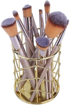 Pen Tray - Pen Holder - Pen Tray - Desk Organizer - Desk Organizer - Desk - Metal - Round - Gold - 2 Pieces