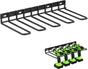 Tool Storage - Storage Rack - Wall Mount - Tool Rack - Tool Holder - 4 Slots - For 4 Power Tools - Tool Storage and Organization - Organizer For Garage, Tool Room - 1 Piece - Metal - Black