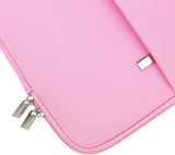 Laptop Case / Sleeve - 15.6 Inch - 2-Piece Extra Compartment - Laptop Sleeve with Pouch - Women's / Men's Laptop Bag - Macbook Case with Zipper - Laptop Sleeve - Laptop Case - Laptop Cover - Pink - Shockproof - Scratchproof - Durable - Top-Down View