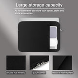 Laptop Sleeve / Pouch - 15.6 Inch - 2-Piece Extra Compartment - Laptop Sleeve with Pouch - Women's / Men's Laptop Bag - Macbook Case with Zipper - Laptop Sleeve - Laptop Case - Laptop Cover - Black - Shockproof - Scratchproof - Durable - 45-Degree Angle