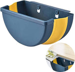 Trash Can - Foldable Trash Can - Kitchen Waste Bin - Trash Can In The Kitchen - Hanging Kitchen Cabinet Door - Car - Cabinet Door - Camping - Office - Bedroom - Organizer - Easy To Hang - Handy - Wall Mountable - Plastic - Blue