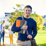 Project Folder - A4 - Foldable File Folder with Tabs - 13 Compartments - Storage Folder/Sorting Folder - Compartment Folder - Durable Plastic Document Folder - Writing Folder with Zipper - Conference Folder - Work Folder - Document Folder - Orange - Porta