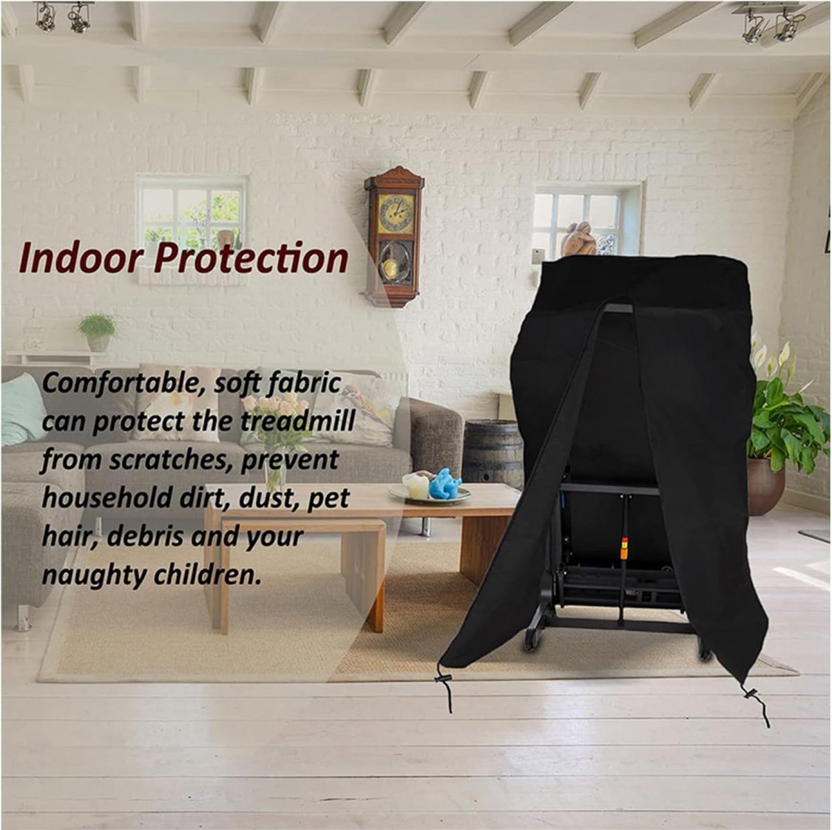 Waterproof Treadmill Cover - Treadmill Protective Cover - With Storage Bag - Weatherproof - 117 x 97 x 168 CM - Treadmill Cover - Treadmill Cover With Zipper - Foldable Treadmill Cover - Oxford Fabric - Not Easy to Tear