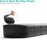7-Day Pill Box - Portable Medicine Box - Weekly Pill Organizer - Once-a-Day Pill Box - Pill Containers - Travel-Friendly - For Medicines, Vitamins, Fish Oil Supplements - Black - 45-Degree Angle