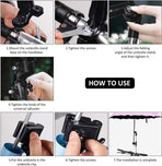 Umbrella Holder - Universal Umbrella Holder - Extendable & Foldable - Parasol Connector for Wheelchair, Mobility Scooter, Scooter, Stroller - 30-45 Cm - Black