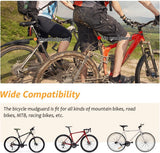 Bicycle Mudguard Set - Mountain Bike Mudguard - Adjustable - Suitable for City and Trekking Bikes - Black - Suitable for 20/22/24/26 inch bikes - 45-Degree Angle