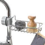 Sink Organizer - Countertop Organizer - Dishcloth Holder - Countertop Organizer - Kitchen Organizers - Storage and Organization - Dish Brush and Sponge Holder for Sink - Kitchen Faucet - Soap Holder - Drying Rack - Bathroom - Countertop Storage Rack - Sta - Front View
