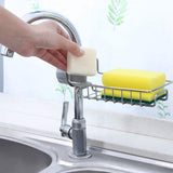 Sink Organizer - Countertop Organizer - Dishcloth Holder - Countertop Organizer - Kitchen Organizers - Storage and Organization - Dish Brush and Sponge Holder for Sink - Kitchen Faucet - Soap Holder - Drying Rack - Bathroom - Countertop Storage Rack - Sta - Side View