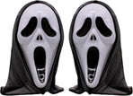 2-Piece Plastic Horror Killer Mask - Screaming Mask - Horror - Full Head Mask - Ghost Face Creates a Suspenseful Atmosphere - Suitable for Carnival and Halloween - One Size Fits All