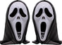 2-Piece Plastic Horror Killer Mask - Screaming Mask - Horror - Full Head Mask - Ghost Face Creates a Suspenseful Atmosphere - Suitable for Carnival and Halloween - One Size Fits All