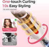 3 in 1 Curling Iron - Automatic Curling Iron - Straightener - Hair Curler - Straightening Brush - 25mm and 32mm - French Wave Curling Iron - Heated Brush - Portable Rotary Curling Iron - Heat and Travel Protection - Curling Irons - Thermal Brush - 3 in 1