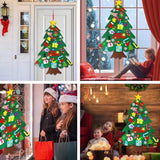 Felt Christmas tree - Christmas tree with lights - Felt Christmas tree for children incl. 32 ornaments - children's gift with string lights - Safe Felt DIY Tree - children's Christmas DIY wall hanging - Christmas Decoration Set - Christmas tree project - - Side View
