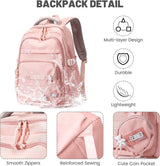 Waterproof backpack for girls - Girl Backpack - School backpack - lightweight school bag - School bag - Girls School Student School Bag - Large capacity backpacks for Girls and Boys - Teenagers - High School backpacks - Pink