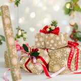 Wrapping paper - Christmas wrapping paper - Christmas gift paper - Wrapping paper with figures - 43 x 300cm - 1 Roll - Christmas paper wrapping paper for Christmas - Christmas paper wrapping paper for children - gift paper - Kraft gift paper - Christmas - - Top-Down View