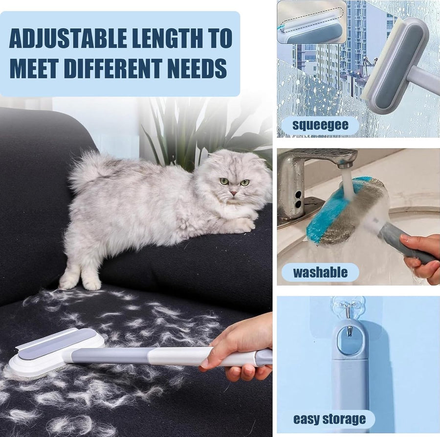 Pet Hair Remover 4 in 1 - 45x18cm - Reusable - Long handle