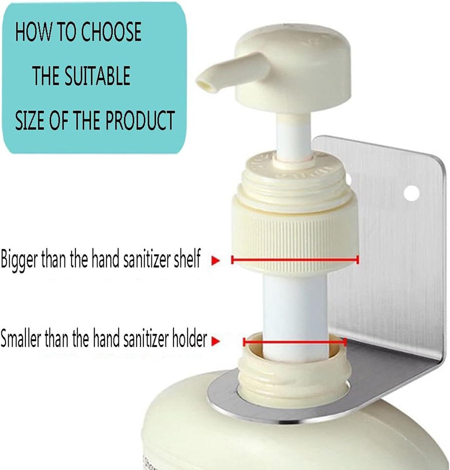 Pieces Wall-Mounted Soap Dispenser - Wall-Mounted Soap Dispenser - Hand Pump Holder - Wall-Mounted Shampoo Bottle Holder - Kitchen-Bathroom Organizer - Wall Bracket - Black
