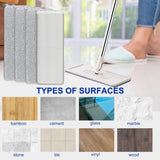 Mop Pad Refills - 10 Pieces - Mop Refill - Mops - Wet and Dry for Home Cleaning - Viscose Mop - Microfiber Mop Cloth - Scratch Anet - Washable Microfiber Mop Pads - Replacement Cloth - Flat Mop Pad - Floor Wiper - Front View