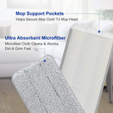 Mop Pad Refills - 10 Pieces - Mop Refill - Mops - Wet and Dry for Home Cleaning - Viscose Mop - Microfiber Mop Cloth - Scratch Anet - Washable Microfiber Mop Pads - Replacement Cloth - Flat Mop Pad - Floor Wiper