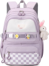 Backpack - Waterproof backpack for girls - laptop sleeve - Rucksack - laptop bag - Girl's Backpack - School backpack - lightweight school bag - School bag - Large capacity backpacks for Girls and Boys - Teenagers - Bookbag - School backpacks - Purple