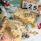 Wrapping paper - Christmas wrapping paper - Christmas gift paper - Wrapping paper with figures - 43 x 300cm - 1 Roll - Christmas paper wrapping paper for Christmas - Christmas paper wrapping paper for children - gift paper - Kraft gift paper - Christmas - - Front View