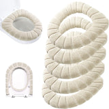 5-Piece Toilet Seat Cover - Toilet Seat Cover - Soft Toilet Seat - Toilet Cover - Toilet Seat Cover - WC Seat Cover - Universal Toilet Seat Cover - toilet seat cover - Reusable - Universal Fit - For Most Toilet Seats - White