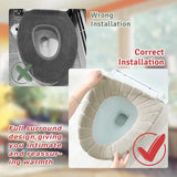 5-Piece Toilet Seat Cover - Toilet Seat Cover - Soft Toilet Seat - Toilet Cover - Toilet Seat Cover - WC Seat Cover - Universal Toilet Seat Cover - toilet seat cover - Reusable - Universal Fit - For Most Toilet Seats - White