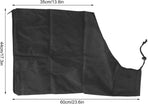 60*44 cm - Leaf blower storage bag - backpack leaf collection bag - universal replacement bag for bottom waste disposal - Oxford cloth garden leaf blower collection bag - with zipper - black
