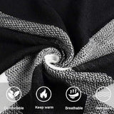 scarf - women's scarf - Women's Triangle Scarf - women's winter scarf - small scarves for women - Women's Wrap - Triangular scarf - Scarf with fringe - Faux cashmere - Warm for autumn and winter - Large checked tassel scarf - Black & White