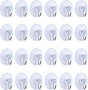 24 Pieces Suction Cup with Hook - Suction Cup with Hook Set - Hanging Hooks with Suction Cup - Kitchen Hooks - Towel Hooks - Self-Adhesive Hooks - Reusable Wall Hook - for Tiles, Glass, Window, Shower, Kitchen, Bathroom, Home - Transparent