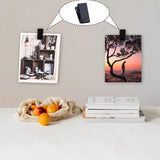 60 pieces - 1.3*2.6 cm - PP clip - self-adhesive spring clips - acrylic glue clips - self-adhesive plastic wall clips - small self-adhesive clip - small size mini spring clips - for Christmas decorations, photos, posters, school, office - black