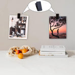 60 pieces - 1.3*2.6 cm - PP clip - self-adhesive spring clips - acrylic glue clips - self-adhesive plastic wall clips - small self-adhesive clip - small size mini spring clips - for Christmas decorations, photos, posters, school, office - black