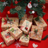 Wrapping paper - Christmas wrapping paper - Christmas gift paper - Wrapping paper with figures - 43 x 300cm - 2 Rolls - Christmas paper wrapping paper for Christmas - Christmas paper wrapping paper for children - gift paper - Kraft gift paper - Christmas