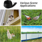 Cat Net - 8*3 m - Cat Balcony Net - Cat Protection Net - Cat Mesh - fall protection net for cats - fall safety net - mesh balcony railing - dog fencing - fall protection net for pets - safety net - with accessories - black